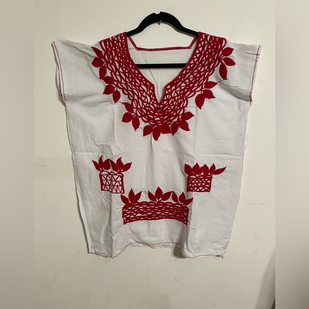NWOT. Hand made embroidered Artisanal blouse